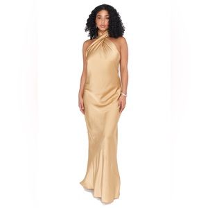 Show Me Your MuMu | “Jasmine” Halter Maxi Dress | Size XS